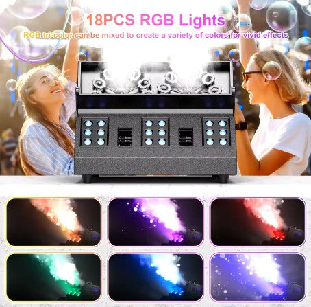 1500W Rook/Bubble Machine 8 RGB 3IN1 LED